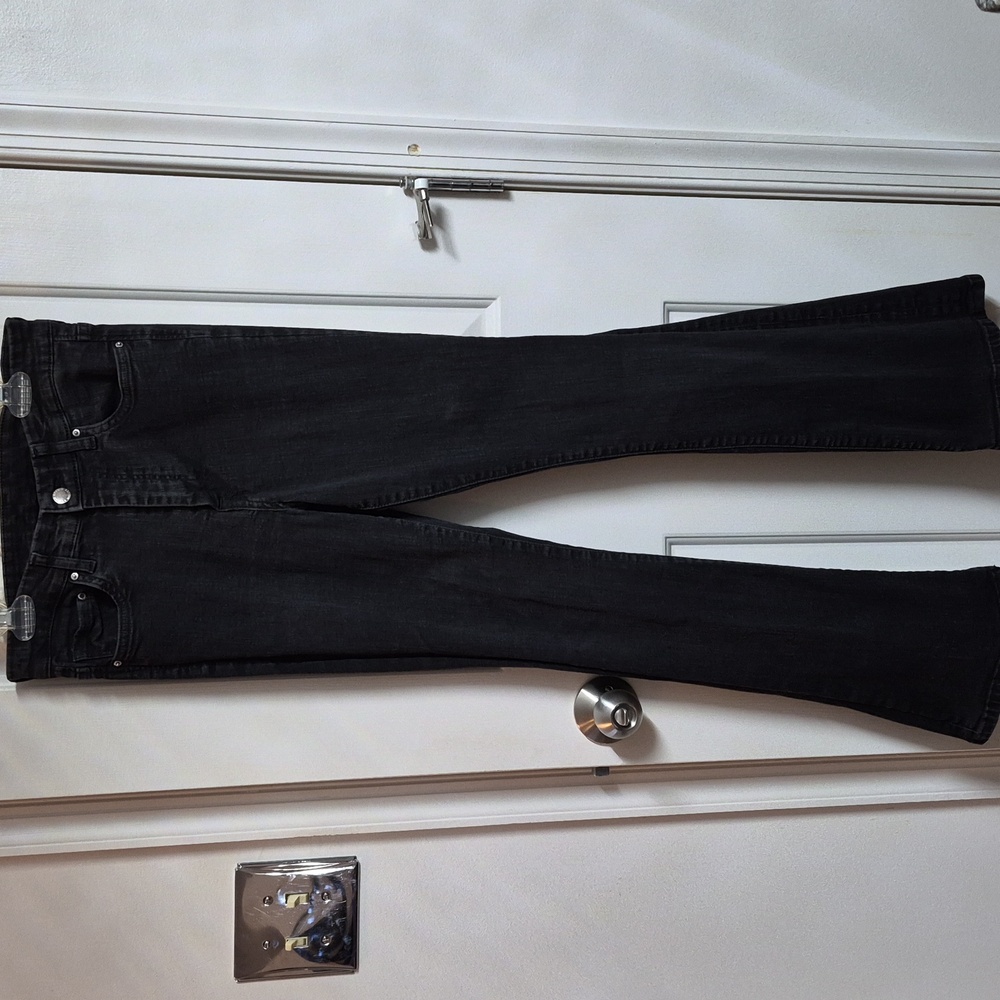 H&M Black Mini Flare Jeans